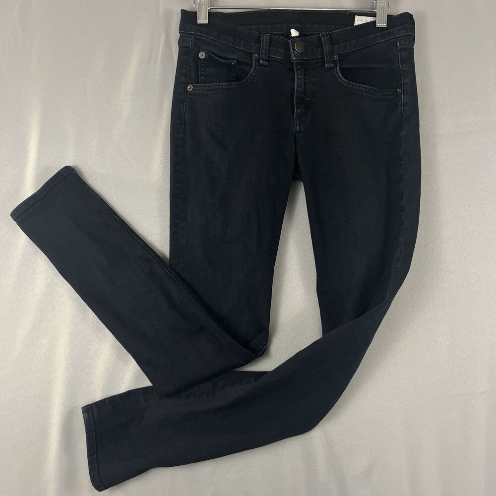 Rag & Bone Jeans Women’s Black Skinny Stretch in Coal W1502K520 Sz 26 Goth Skate